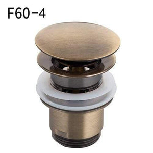 Planet Gates F66 without overflow Drain Bath Basin Overflow Hole Sink Tap Push Button Pop up Waste Plug Slotted Kitchen Sinks Drains F60 F60-4