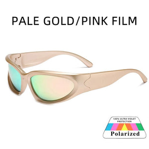 Planet Gates F7-Polarized-film / look picture 2000S Aesthetic Y2K Sunglasses Men Outdoor Bicycle Cycling Sports Sun Glasses Women Vintage Shades Fashion Punk Goggle Eyewear