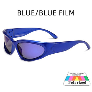 Planet Gates F9-Polarized-film / look picture 2000S Aesthetic Y2K Sunglasses Men Outdoor Bicycle Cycling Sports Sun Glasses Women Vintage Shades Fashion Punk Goggle Eyewear