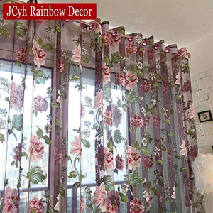 Planet Gates Fabric Sheer Tulle Curtains For Living Room Children Bedroom Kitchen Door Curtains For Window Black Cortinas D