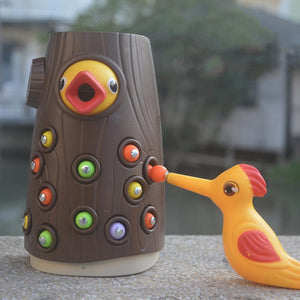 Planet Gates Family Toys Woodpecker Magnetic Catch the Worm Animal Feeding Game Small Birds Children Educate Fishing Toys Set Kids Gift Kit