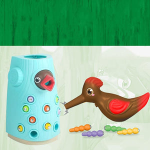 Planet Gates Family Toys Woodpecker Magnetic Catch the Worm Animal Feeding Game Small Birds Children Educate Fishing Toys Set Kids Gift Kit