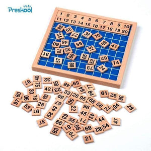 Planet Gates Family Version Montessori Baby Toy Hundred Board Math for Children Learning & Education Wooden Kids Toys Brinquedos Juguetes