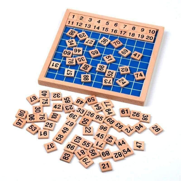 Planet Gates Family Version Montessori Baby Toy Hundred Board Math for Children Learning & Education Wooden Kids Toys Brinquedos Juguetes