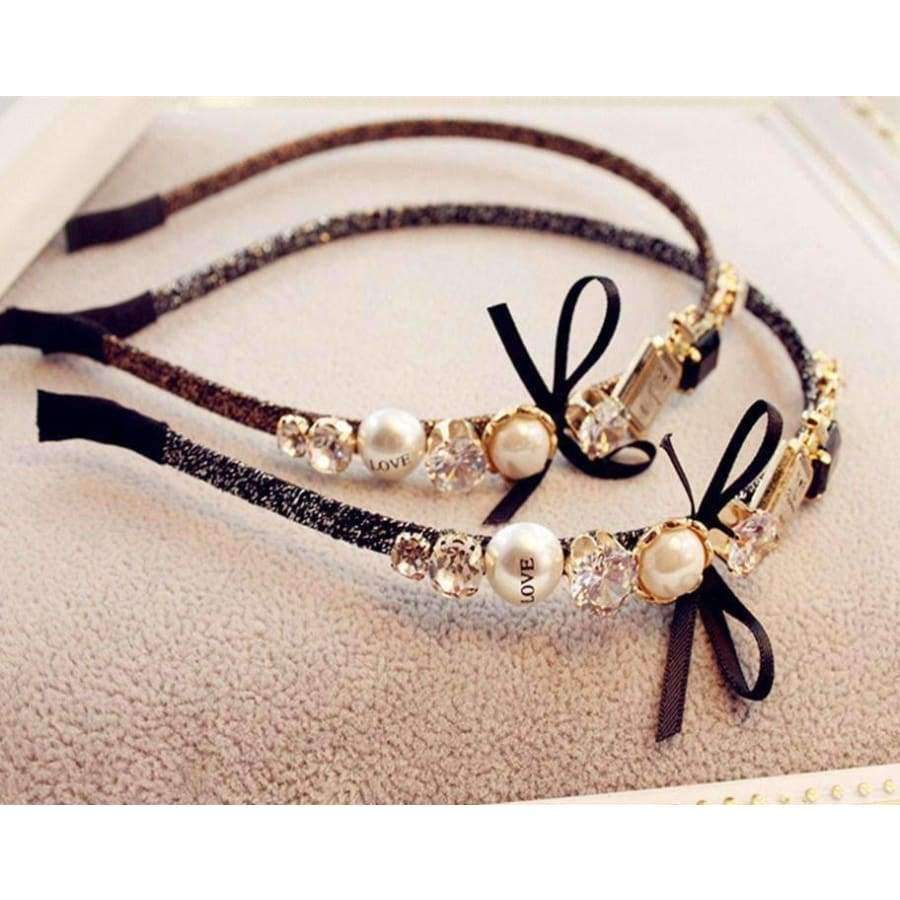 Planet Gates FANSSEE New Colorful Rhinestone Flower Hair Hoop Headband Hairband for Women Girls Bezel Hair Band Hair Accessories