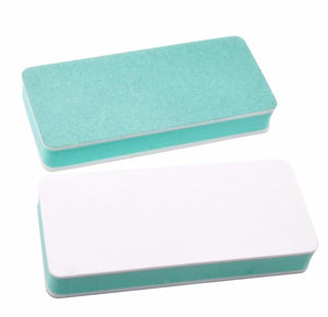 Planet Gates Fashion 10pcs/lot Nail Buffer Block Polish Sanding Nail File Manicure Nail Art Tips Tool Green Sand Surface Sponge lixa de unha