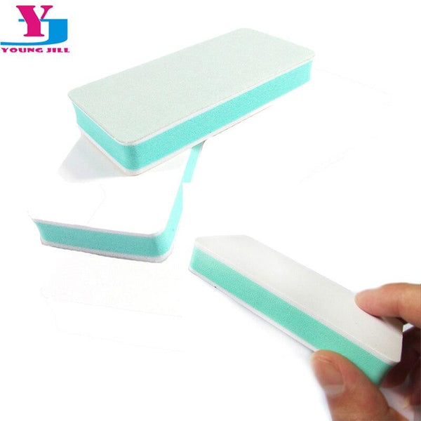 Planet Gates Fashion 10pcs/lot Nail Buffer Block Polish Sanding Nail File Manicure Nail Art Tips Tool Green Sand Surface Sponge lixa de unha