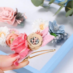 Fashion Artificial Flower Hair Clips for Women Girls Wedding Party Hair Barrettes Handmade Hair Accessories