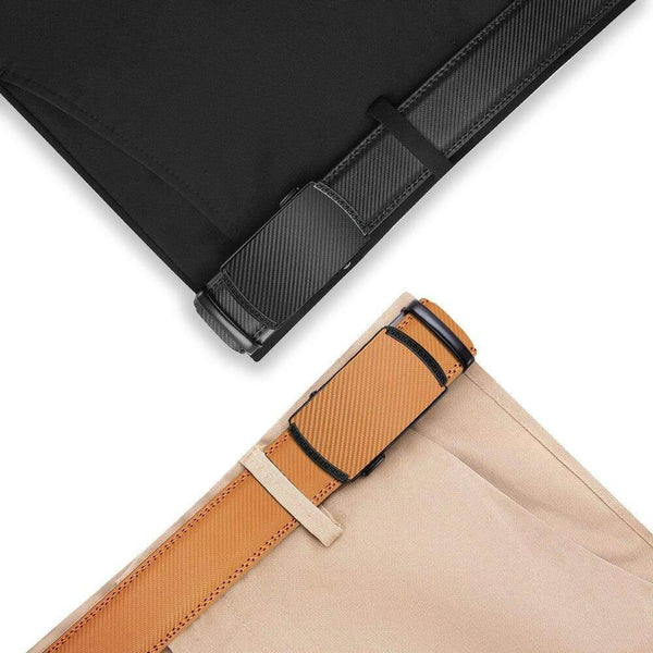 Fashion Automatic Buckle Multi-color Genuine Leather Belt Men's  Black Belts Cow Leather Belts For Men 3.5cm Width
