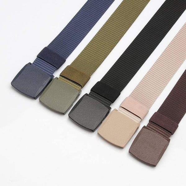 Fashion Belt Canvas Casual Wild Woven Belt Canvas Belt Men And Women Belt Youth Without Metal Automatic Buckle Student
