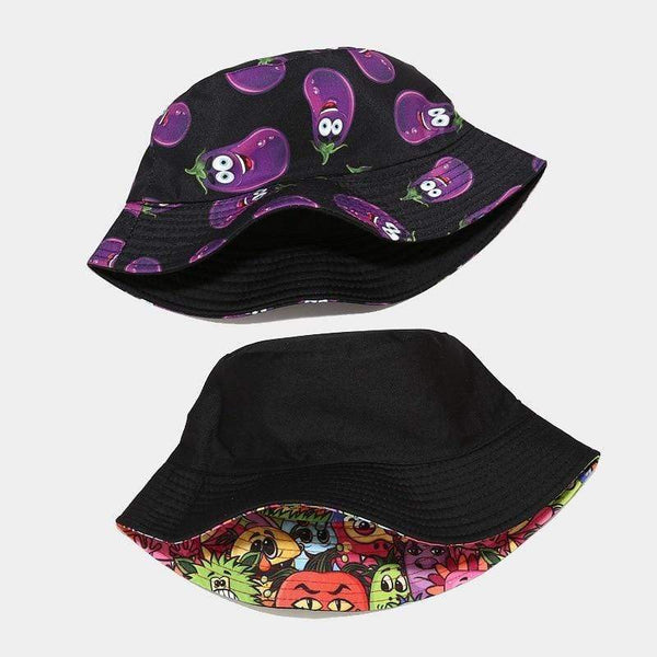 Planet Gates Fashion Cartoon Printed Cute Bucket Hat Summer Reversible Fishermant Hat For Women Men Street Hip Hop Fishing Cap Gorro