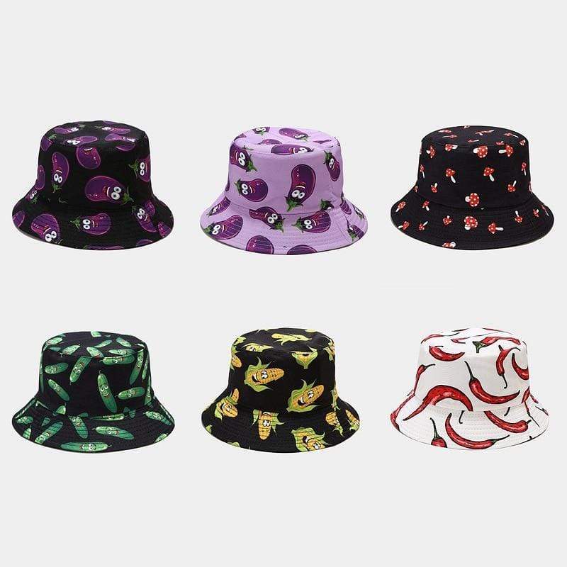 Planet Gates Fashion Cartoon Printed Cute Bucket Hat Summer Reversible Fishermant Hat For Women Men Street Hip Hop Fishing Cap Gorro
