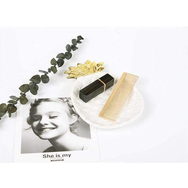 Planet Gates Fashion Champaign Gold Alloy Hair Comb Detangle Hairdressing Brush Anti Hair Loss Metal Comb Salon Hair Care Styling Tool