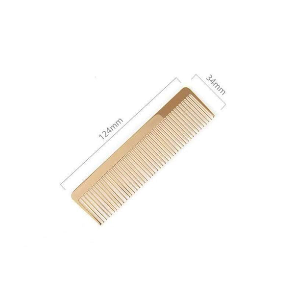 Planet Gates Fashion Champaign Gold Alloy Hair Comb Detangle Hairdressing Brush Anti Hair Loss Metal Comb Salon Hair Care Styling Tool
