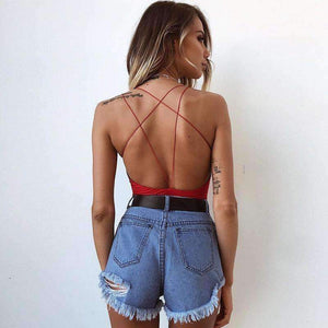 Planet Gates Fashion Chic backless sexy bodysuit strap body bandage jumpsuits for women 2018 romper summer bodysuits one piece