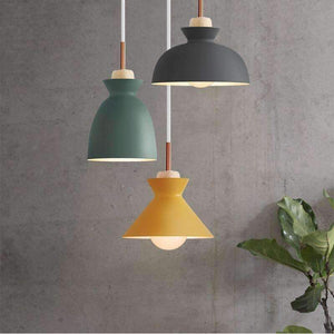Planet Gates Fashion Colorful Modern Wood Pendant Lights Lamparas Minimalist design shade Luminaire Dining Room Lights Pendant Lamp