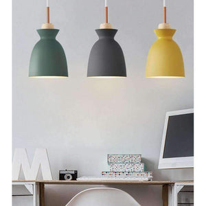 Planet Gates Fashion Colorful Modern Wood Pendant Lights Lamparas Minimalist design shade Luminaire Dining Room Lights Pendant Lamp