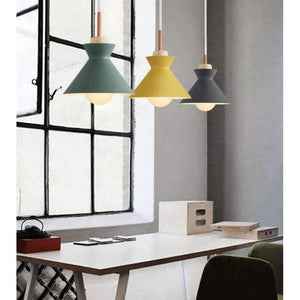 Planet Gates Fashion Colorful Modern Wood Pendant Lights Lamparas Minimalist design shade Luminaire Dining Room Lights Pendant Lamp