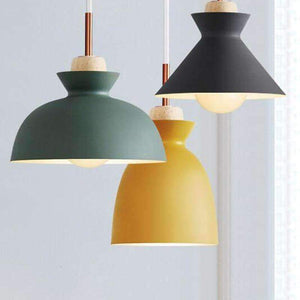 Planet Gates Fashion Colorful Modern Wood Pendant Lights Lamparas Minimalist design shade Luminaire Dining Room Lights Pendant Lamp
