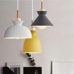 Planet Gates Fashion Colorful Modern Wood Pendant Lights Lamparas Minimalist design shade Luminaire Dining Room Lights Pendant Lamp