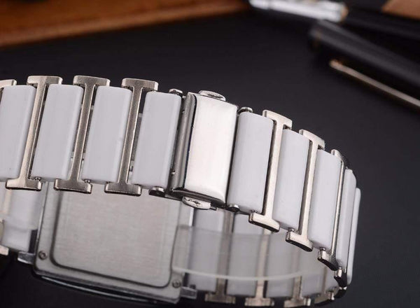 Planet Gates Fashion Couple Watches Women Men  Lover's Wristwatch  Unique Rhinestone Ceramics Black Casual Quartz Best Gift 2 Piece