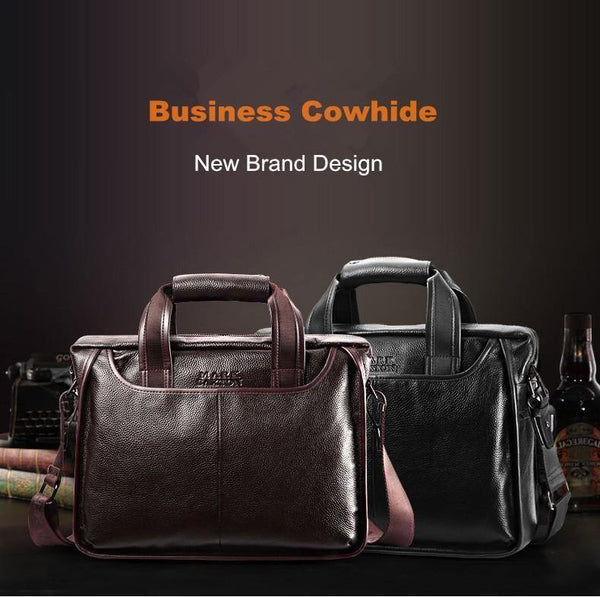 Planet Gates Fashion cowhide male commercial briefcase /Real Leather vintage men's messenger bag/casual Natural Cowskin Business bag