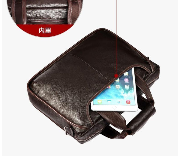 Planet Gates Fashion cowhide male commercial briefcase /Real Leather vintage men's messenger bag/casual Natural Cowskin Business bag