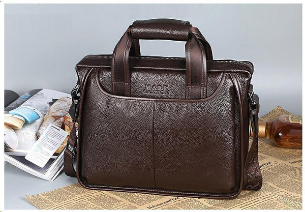 Planet Gates Fashion cowhide male commercial briefcase /Real Leather vintage men's messenger bag/casual Natural Cowskin Business bag