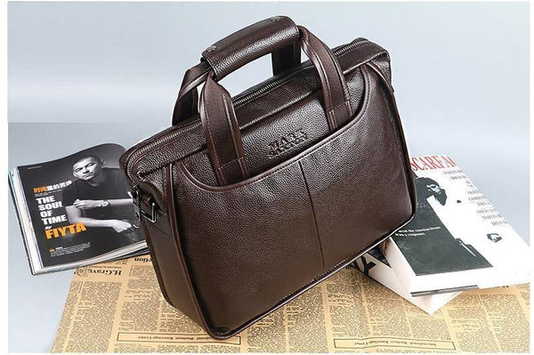 Planet Gates Fashion cowhide male commercial briefcase /Real Leather vintage men's messenger bag/casual Natural Cowskin Business bag
