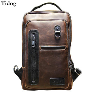 Planet Gates Fashion Crazy Horse chest bag male Korean tide chest pack men bag