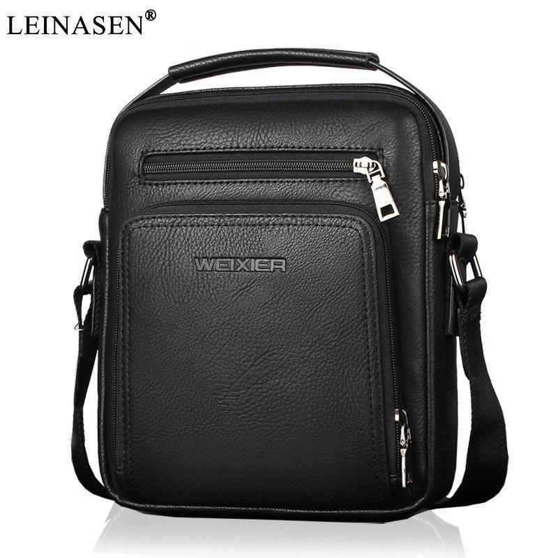 Planet Gates Fashion designer high quality PU leather men shoulder bag casual zipper office messenger bags for men Crossbody Bags