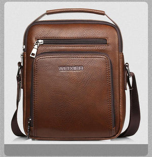 Planet Gates Fashion designer high quality PU leather men shoulder bag casual zipper office messenger bags for men Crossbody Bags