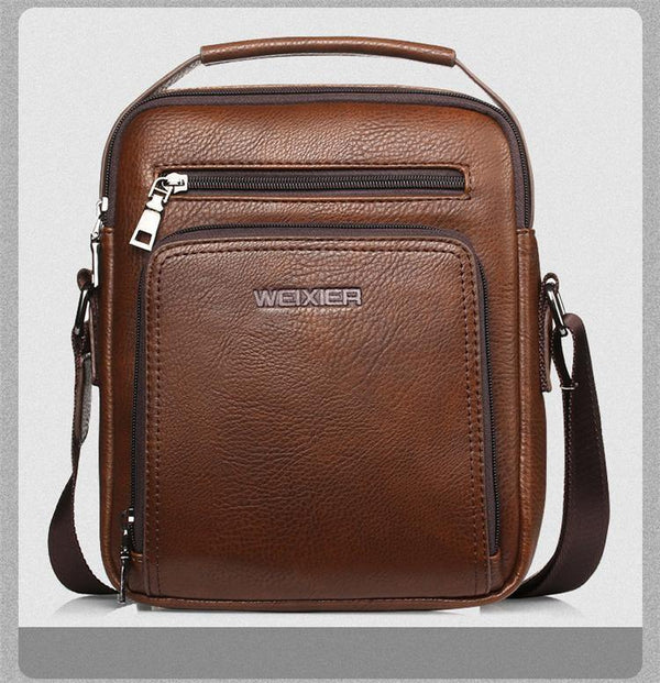 Planet Gates Fashion designer high quality PU leather men shoulder bag casual zipper office messenger bags for men Crossbody Bags