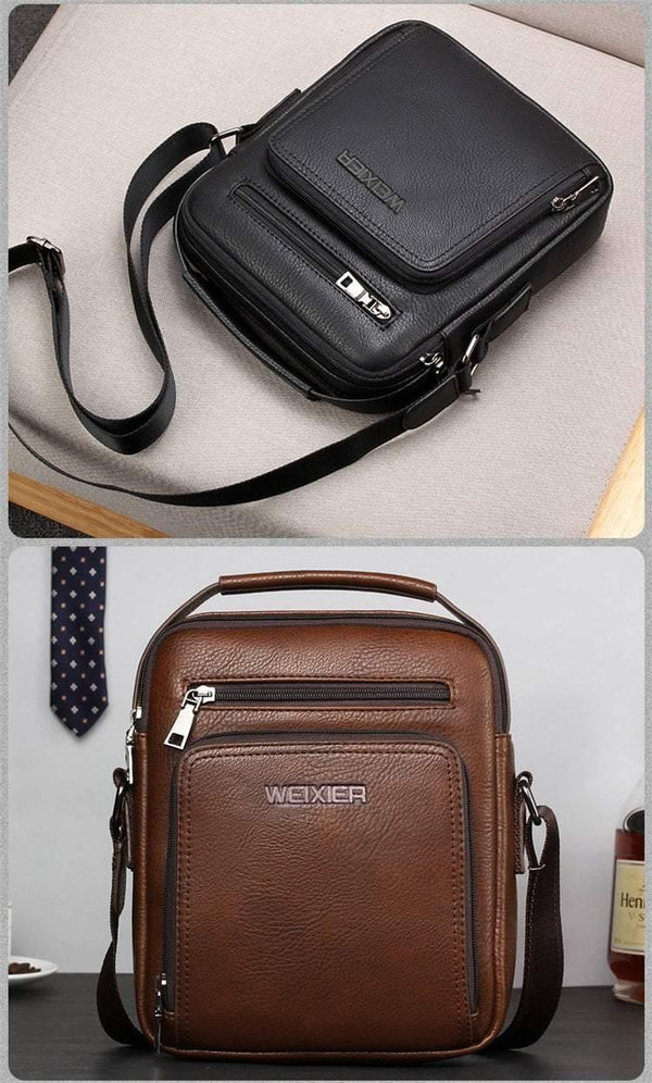 Planet Gates Fashion designer high quality PU leather men shoulder bag casual zipper office messenger bags for men Crossbody Bags