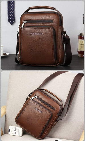 Planet Gates Fashion designer high quality PU leather men shoulder bag casual zipper office messenger bags for men Crossbody Bags