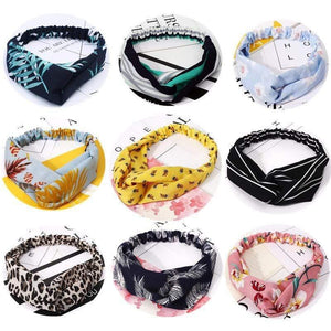 Fashion Floral Print Knot Women Headband Vintage Hairband Girls Headwear Leopard Headband  Hair Accessories