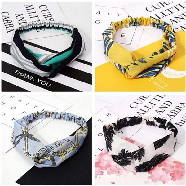 Fashion Floral Print Knot Women Headband Vintage Hairband Girls Headwear Leopard Headband  Hair Accessories