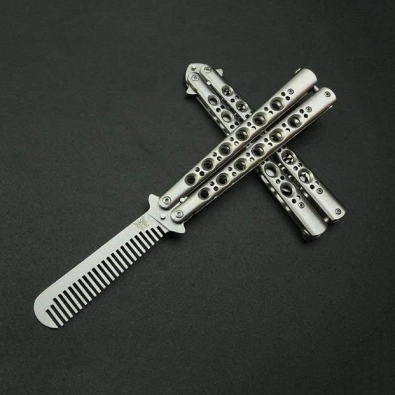 Planet Gates Fashion Folding Practice Butterfly Comb Stunning Metal Steel Trainer Training Tool for men Hair Styling Care Tool