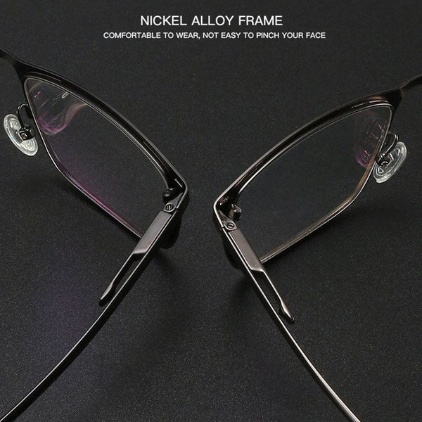 Planet Gates Fashion High Quality Alloy Men Glasses Frame Optical Prescription Eyeglasses Full Rim Business and Sporty Comfortable UV400