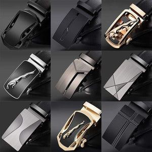 Fashion High Quality Business Male Men's Belts Belts For Men Genuine Leather Cow Skin Black Belt Automatic Buckle