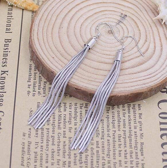 Planet Gates Fashion jewelry tassel Ears hang For woman 925 sterling silver pendants earrings YS57