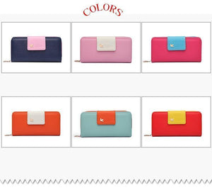 Planet Gates Fashion Ladies Purses Brand Wallet Women Long Zipper Coin Purse Women Wallets Pu Leather Card Holder Colorful Clutch Female