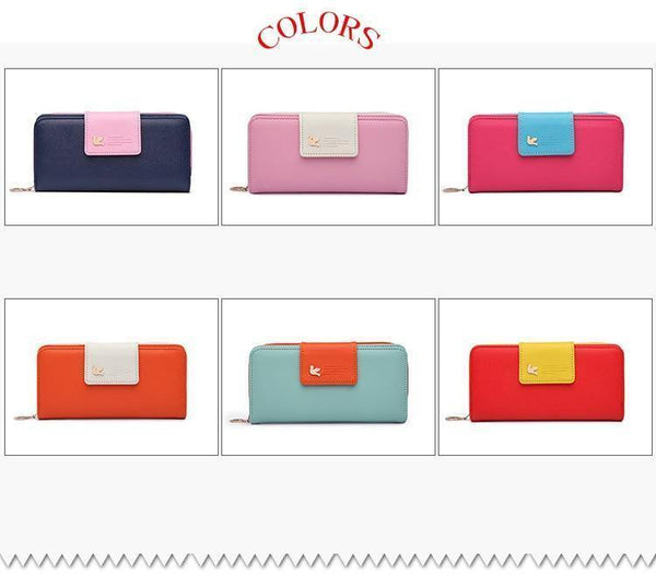 Planet Gates Fashion Ladies Purses Brand Wallet Women Long Zipper Coin Purse Women Wallets Pu Leather Card Holder Colorful Clutch Female