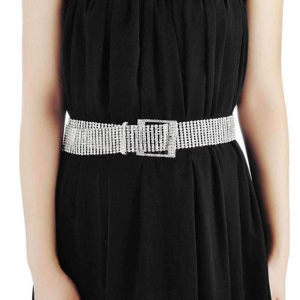 Planet Gates Fashion luxury ten row bright full rhinestone inlaid women's belt female bride wide bling crystal diamond waist chain belt 07