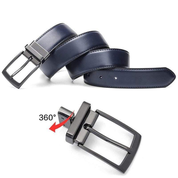 Fashion Male Reversible Leather Belt Men Business Trouser Belt Genuine Men Leather Belts For Jeans Blue Dark Brown Black