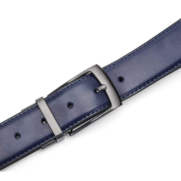 Fashion Male Reversible Leather Belt Men Business Trouser Belt Genuine Men Leather Belts For Jeans Blue Dark Brown Black