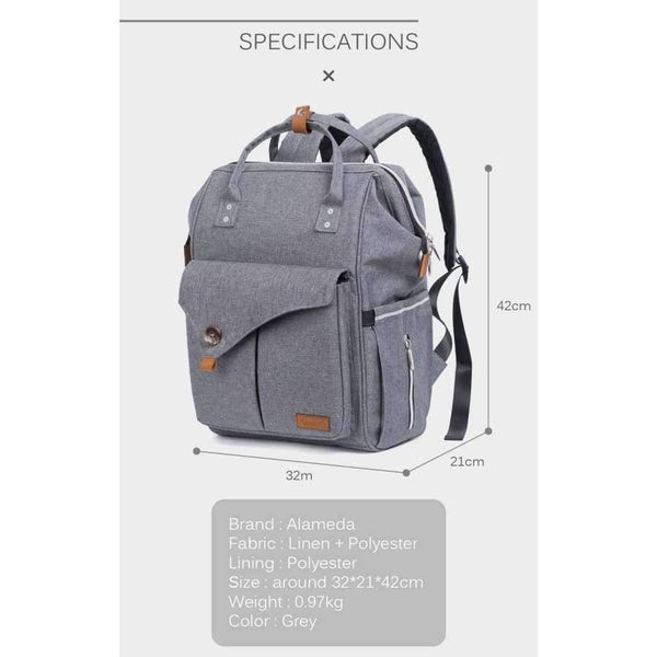 Planet Gates Fashion Maternity Bag Multi-function Diaper Bag Backpack Nappy Baby Bag with Stroller Straps for Baby Care