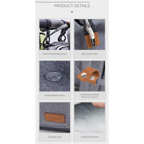 Planet Gates Fashion Maternity Bag Multi-function Diaper Bag Backpack Nappy Baby Bag with Stroller Straps for Baby Care