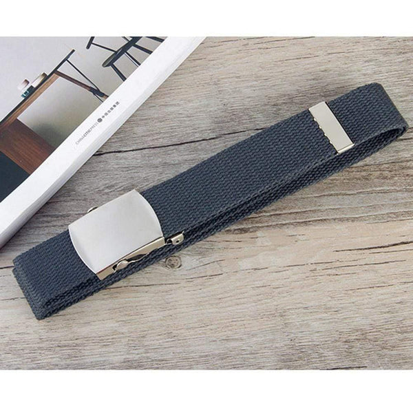 Fashion Men Women Canvas Waist Belt Ceinture Femme Couple Casual Metal Automatic Buckle Waistband New Wild Unisex Belts