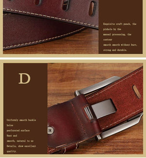 Planet Gates Fashion mens casual genuine leather belt High quality cowhide retro buckle belt new design Brown Belts free shipping